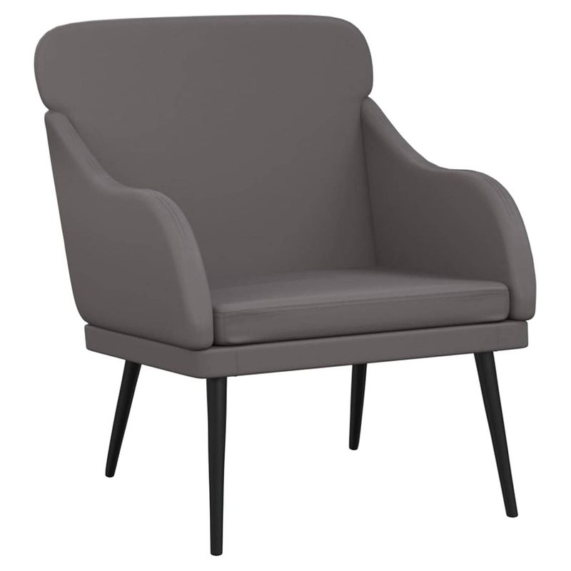 Foto van Vidaxl fauteuil 63x76x80 cm kunstleer grijs