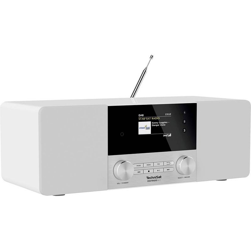 Foto van Technisat digitradio 4c tafelradio dab+, vhf (fm), dab bluetooth wit