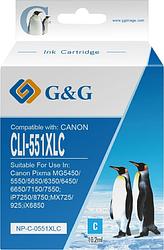 Foto van G&g cli-551xl cartridge cyaan