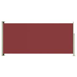 Foto van The living store zijscherm - uv- en scheurbestendig - polyester - automatische terugrolfunctie - rood - 140x(0-300) cm