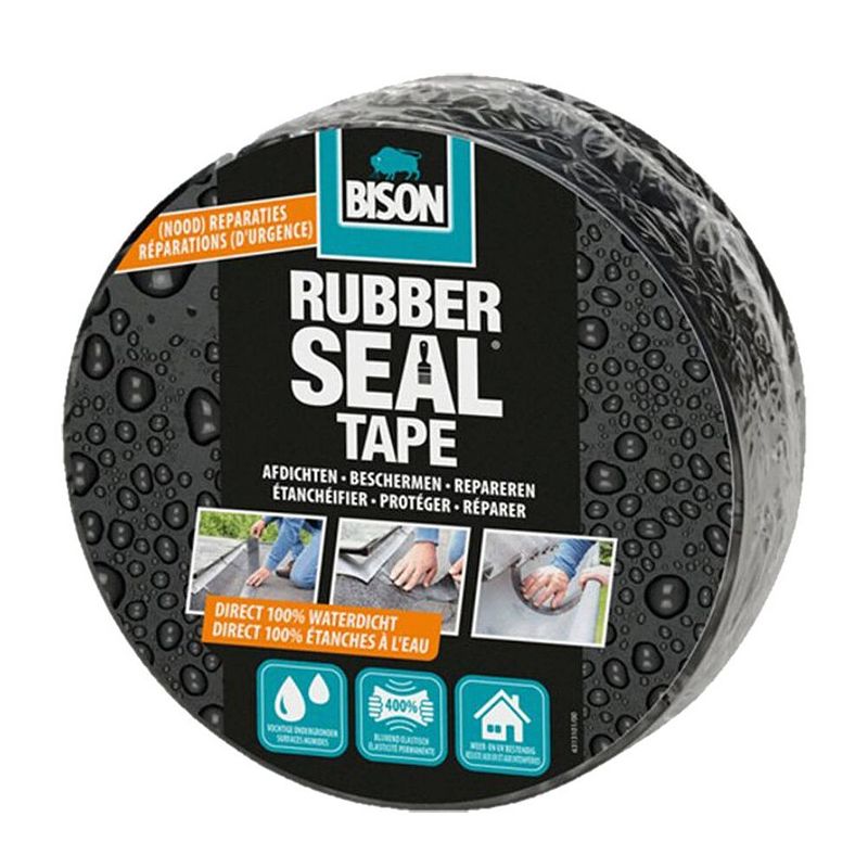 Foto van Bison - rubber seal tape 7,5 cm 5 m