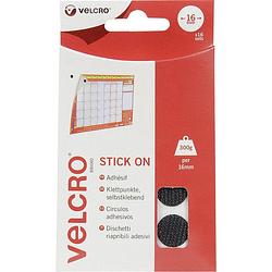 Foto van Velcro® vel-ec60228 klittenband punten om vast te plakken haak- en lusdeel (ø) 16 mm zwart 16 paar