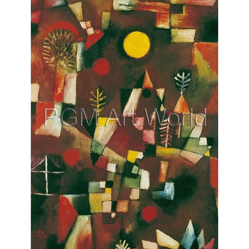 Foto van Paul klee - der vollmond kunstdruk 60x80cm