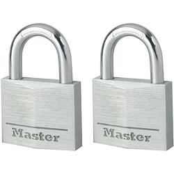 Foto van De raat master lock hangslot met sleutelslot, model 9130eurt, pak van 2 stuks