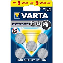 Foto van 100 stuks varta cr2032 knoopcel batterij (20 blisters a 5st)