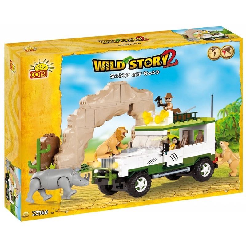 Foto van Cobi wild story jeep bouwstenen set - constructiespeelgoed