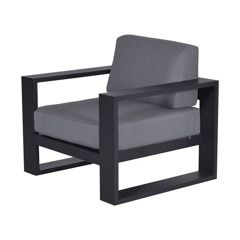 Foto van Garden impressions loungestoel cube carbon black-mystic grey