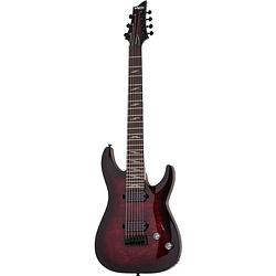 Foto van Schecter omen elite-7 black cherry burst elektrische gitaar