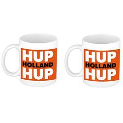 Foto van 2x stuks hup holland hup mok/ beker wit 300 ml - feest mokken