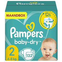 Foto van Pampers - baby dry - maat 2 - maandbox - 132 luiers - voordeel