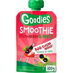 Foto van Goodies knijpfruit smoothie aardbei & appel 100g aanbieding bij jumbo | 2 + 1 gratis