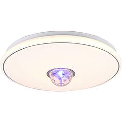 Foto van Led plafondlamp - plafondverlichting - trion herman - 17w - warm wit 3000k - rgb - dimbaar - afstandsbediening - rond -