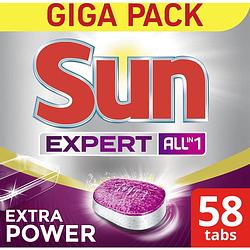 Foto van Sun expert all-in-1 vaatwastabletten extra power normaal - 58 tabletten