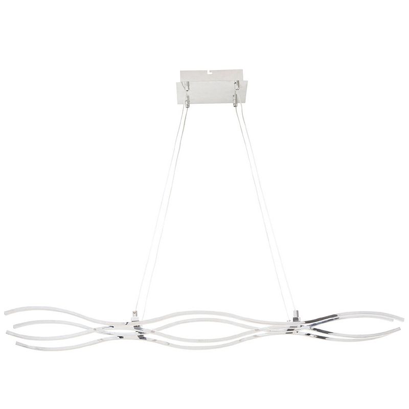 Foto van Led hanglamp - hangverlichting - primon - 45w - natuurlijk wit 4000k - mat chroom - aluminium