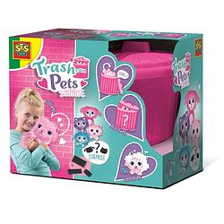 Foto van Ses creative knuffel trashcan pets suprise 1 meisjes roze 5-delig