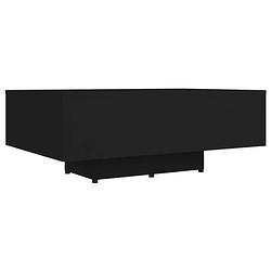 Foto van The living store banktafel modern - salontafel/bijzettafel - 85x55x31 cm - zwart - spaanplaat