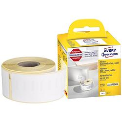 Foto van Avery-zweckform rol met etiketten 89 x 36 mm papier wit 260 stuk(s) permanent ass0722400 adresetiketten