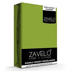 Foto van Zavelo double jersey hoeslaken appeltjes groen-lits-jumeaux (160x200 cm)