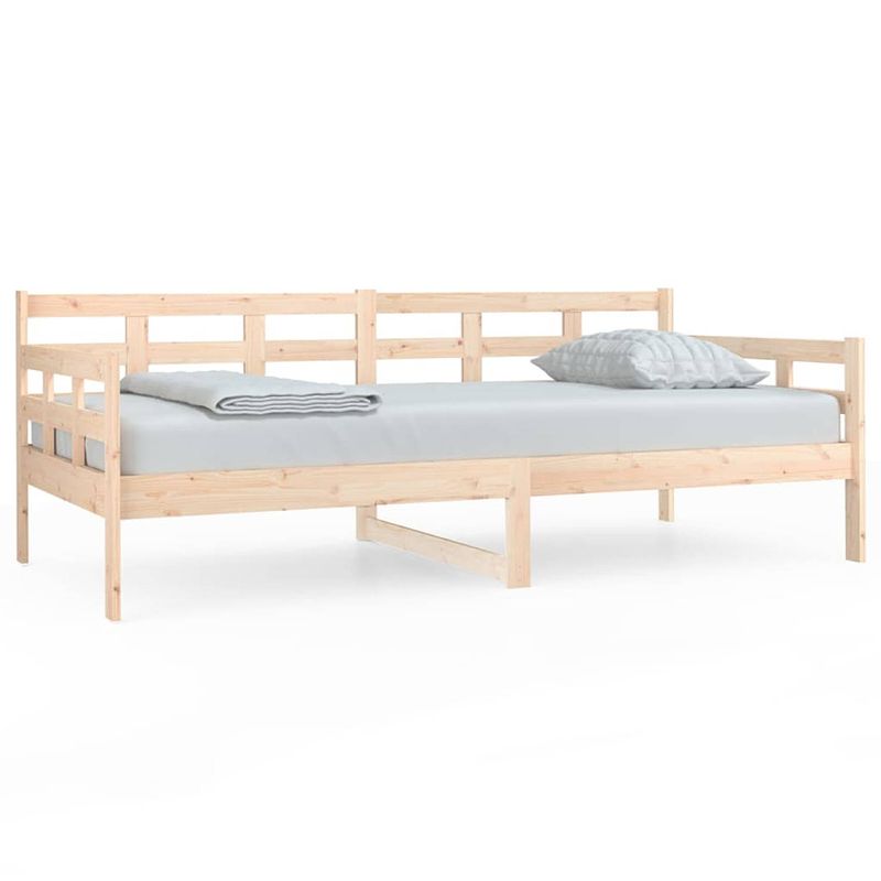 Foto van The living store slaapbank massief grenenhout - bedframe 193.5 x 96 x 69.5 cm - stevige lattenbodem