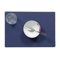 Foto van Stevige luxe tafel placemats plain donkerblauw 30 x 43 cm - placemats