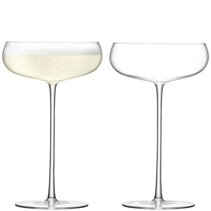 Foto van L.s.a. champagneglazen 320 ml glas transparant 2 stuks