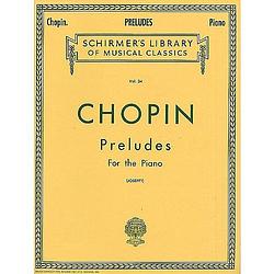 Foto van G. schirmer - f. chopin - preludes for the piano