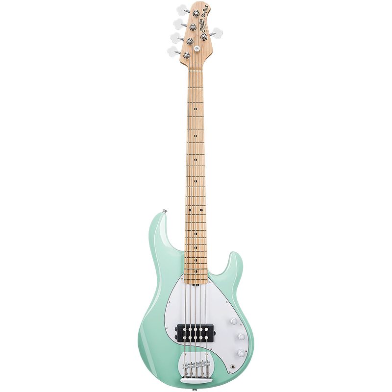 Foto van Sterling by music man stingray ray5 mint green basgitaar