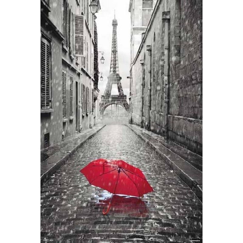 Foto van Grupo erik paris umbrella red poster 61x91,5cm