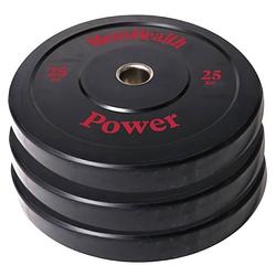 Foto van Men's health bumper plate - halterschijf - 50 mm - 25 kg