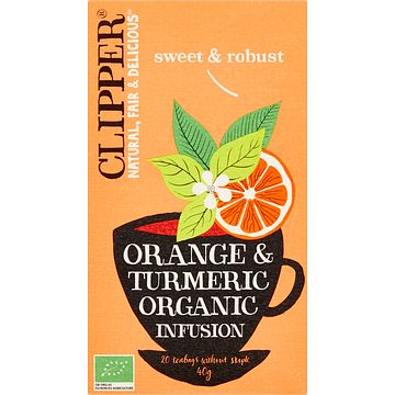 Foto van Clipper orange & turmeric organic infusion 20 stuks bij jumbo