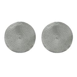 Foto van 4x stuks ronde placemats zilver 38 cm van kunststof - placemats