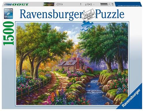 Foto van Cottage bij de rivierâ (1500 stukjes) - puzzel;puzzel (4005556171095)