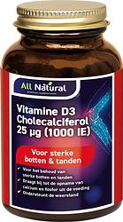 Foto van All natural vitamine d3 25 mcg (1000 ie) capsules