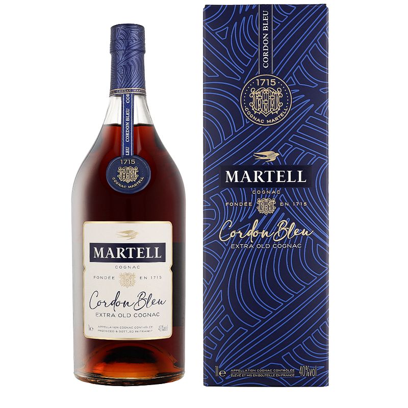 Foto van Martell cordon bleu 1ltr cognac + giftbox