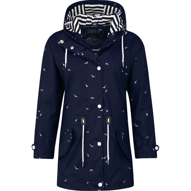 Foto van Pro-x elements regenjas dames polyester/polyurethaan navy mt 40