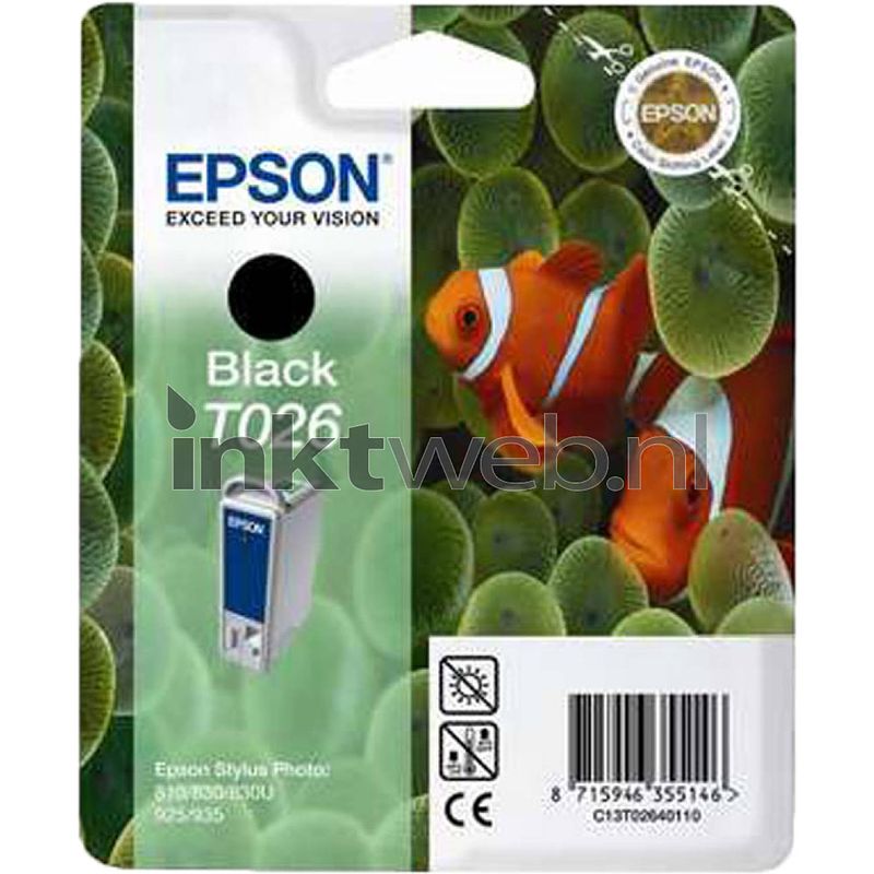 Foto van Epson t026 zwart cartridge