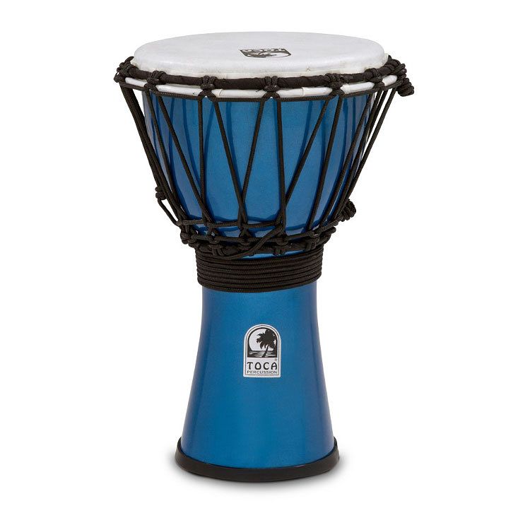 Foto van Toca tfcdj-7mb freestyle colorsound djembe 7 inch metallic blue