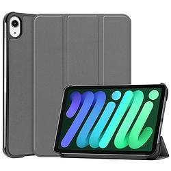 Foto van Basey ipad mini 6 hoesje kunstleer hoes case cover ipad mini 6-grijs