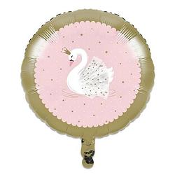 Foto van Witbaard folieballon stylish swan meisjes 46 cm folie roze