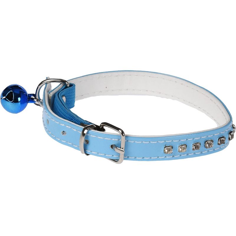 Foto van Cats collection kattenhalsband diamant 30 x 1,3 cm blauw