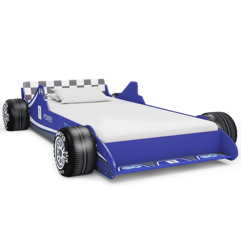 Foto van Vidaxl kinderbed raceauto blauw 90x200 cm