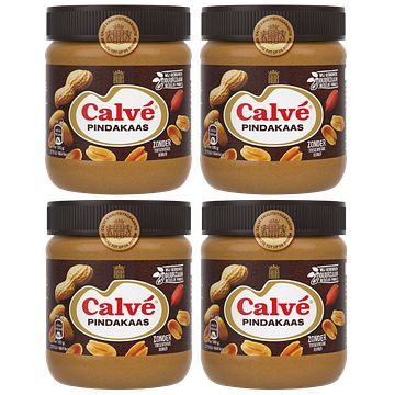 Foto van Calve smeuige pindakaas regular 4 x 350g bij jumbo