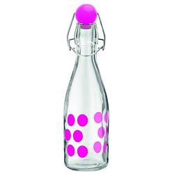 Foto van Zak!designs waterfles dot dot 250 ml 21 cm glas roze