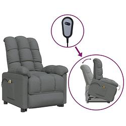 Foto van The living store sta-op-massagestoel stof donkergrijs - fauteuil