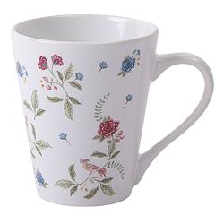 Foto van Clayre & eef mok ø 9*10 cm / 300 ml wit, blauw, roze keramiek bloemen