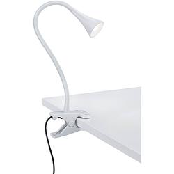 Foto van Led klemlamp - trion vipa - 3w - warm wit 3000k - glans wit - kunststof