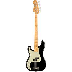 Foto van Fender american professional ii precision bass lh mn black linkshandige elektrische basgitaar met koffer