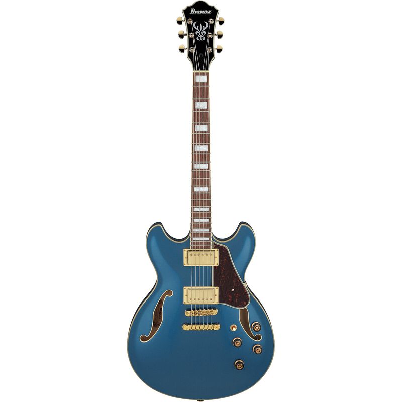 Foto van Ibanez as73g artcore prussian blue metallic semi-akoestische gitaar