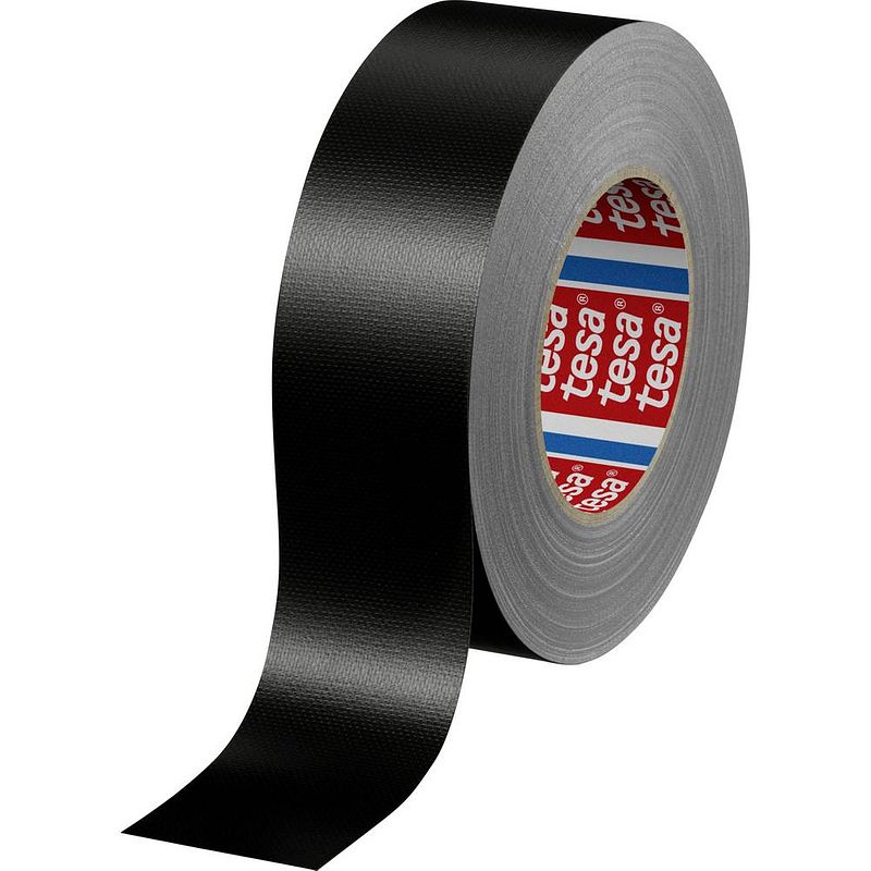 Foto van Tesa 56359-00000-00 textieltape zwart (l x b) 25 m x 38 mm 1 stuk(s)