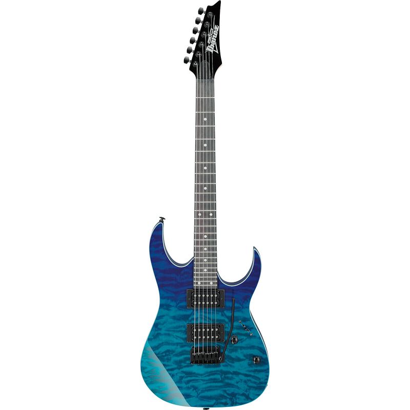 Foto van Ibanez grg120qasp gio blue gradation elektrische gitaar